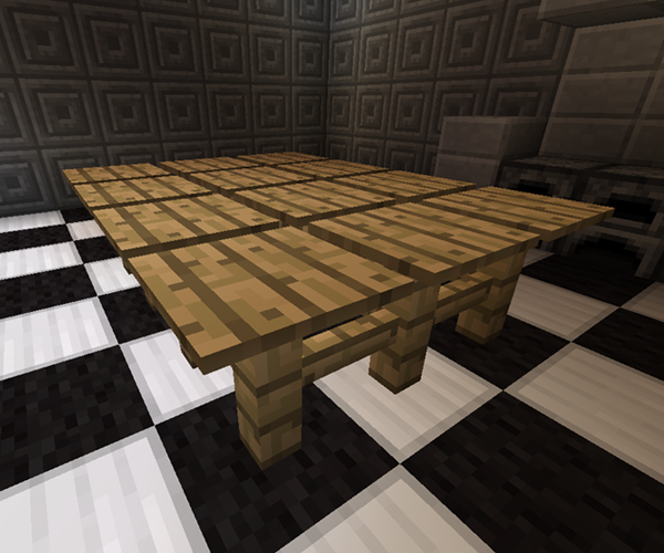 Kitchen Table Wicker Style Minecraft Furniture